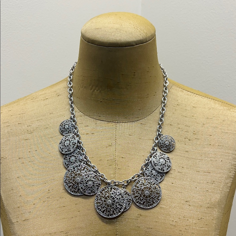 Elegant Silver Statement Necklace
